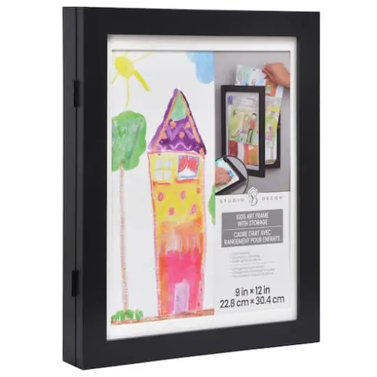 9" x 12" Kids Art Frame with Storage by Studio D&eacute;cor&reg; Black {4}