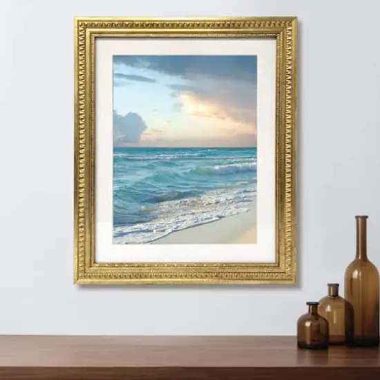 Home 9" x 12" Gold Fredrick Frame with Mat by Studio Décor® {3}