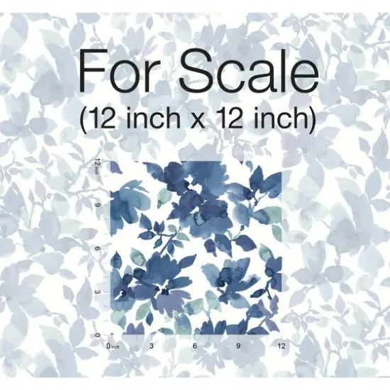 RoomMates Watercolor Floral Peel & Stick Wallpaper Blue/White {8}