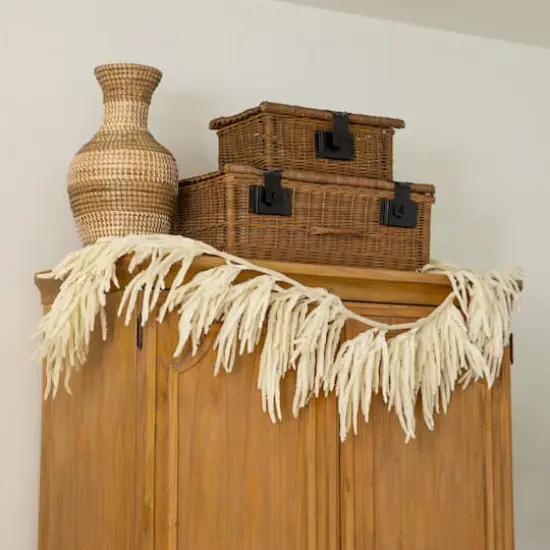 5ft. Artificial Real Touch White Norfolk Island Pine Garland with Natural Look {6}