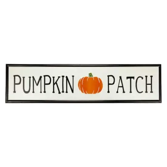 31.5" Metal Pumpkin Patch Fall Harvest Sign {1}