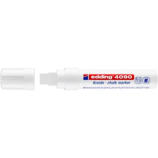 edding&reg; 4090 Jumbo Chalk Marker White {4}