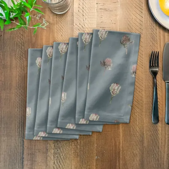 Cottage Florals Cotton Twill Napkin Blue {4}