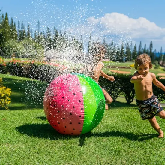 PoolCandy Giant Watermelon Beach Ball Sprinkler {3}