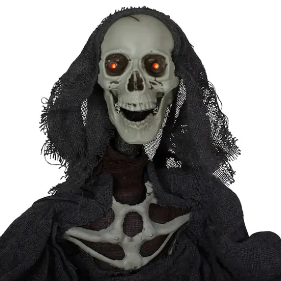 50" LED Lighted & Animated Winged Grim Reaper Halloween Decoration {4}