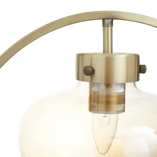 Gold Metal Contemporary Accent Lamp 14" x 8" x 15" {4}