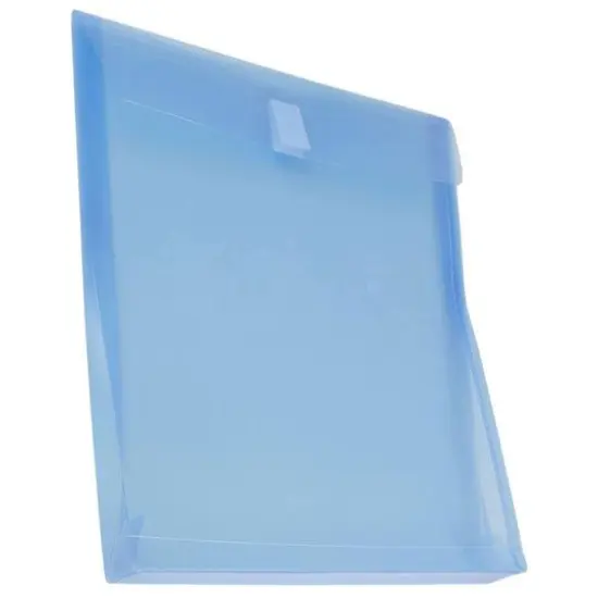 JAM Paper VELCRO&reg; Closure 9.75" x 11.5" Open End Envelopes, 12ct. Blue {5}