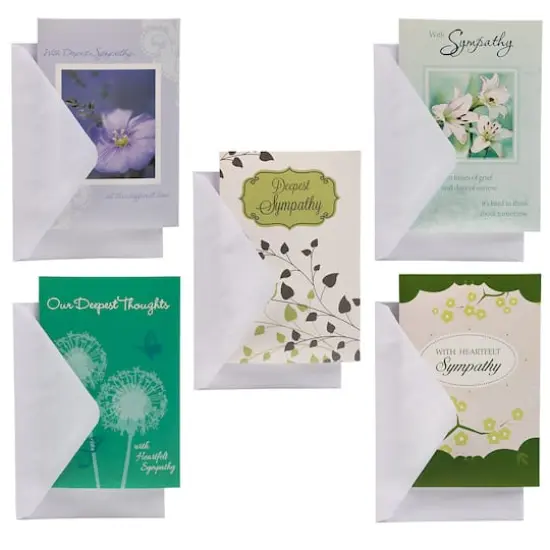 JAM Paper 4" x 6" Assorted Heartfelt Sympathy Cards & Envelopes, 10ct. {3}