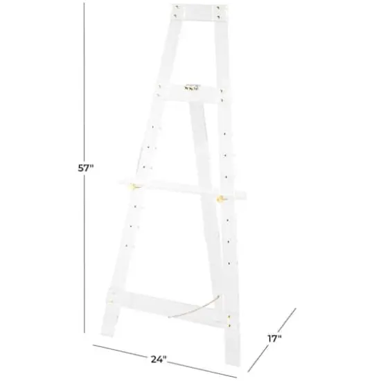 57" Clear Acrylic Plastic Adjustable 7-Tier Display Easel with Gold Metal Hardware & Chain Support {5}