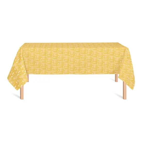 Golden Wheat Flower Tablecloth {3}