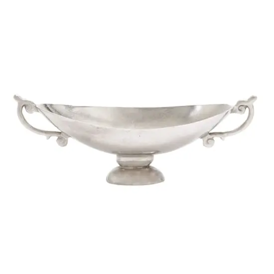 22" Silver Traditional Decorative Bowl {1}