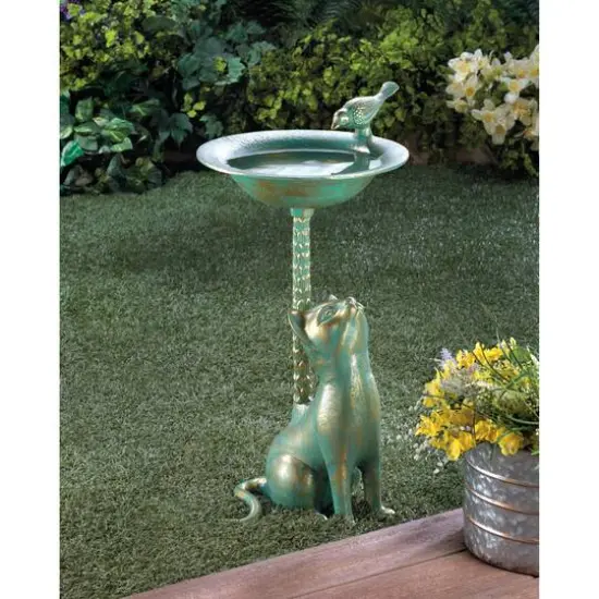21'' Cat Birdbath {3}