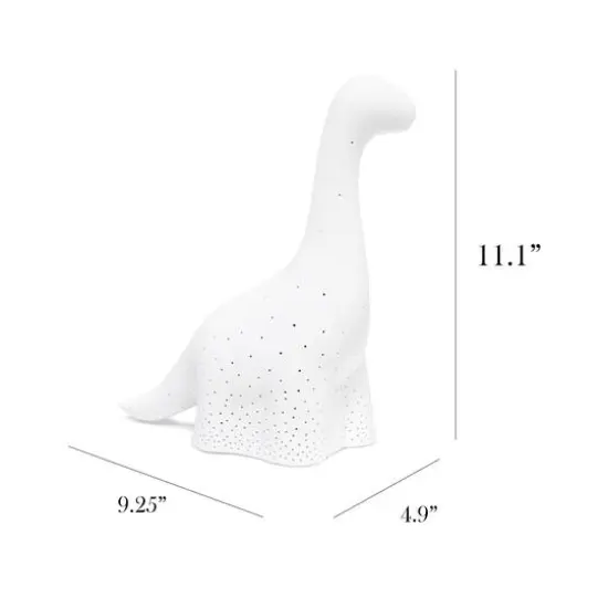 Simple Designs 11" White Porcelain Dinosaur Table Lamp {4}