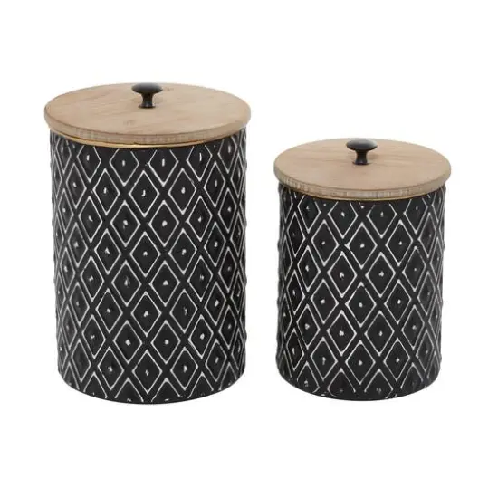 Black Metal Farmhouse Decorative Jar Set {7}