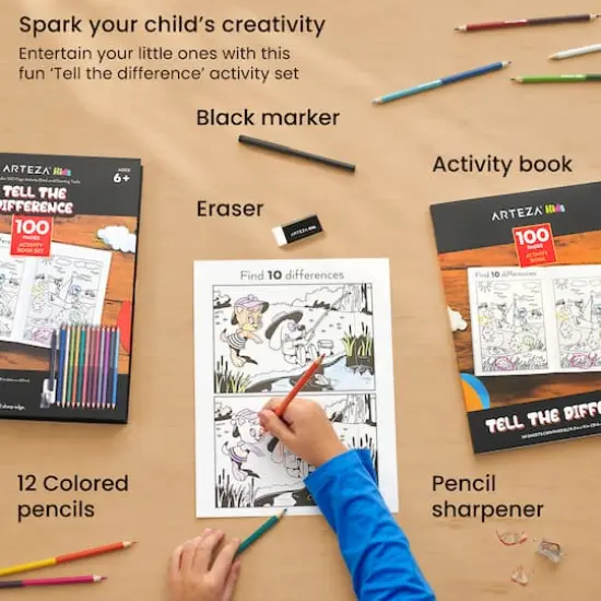 Arteza&reg; Kids Activity Book, Tell the Difference, 50 pages {3}