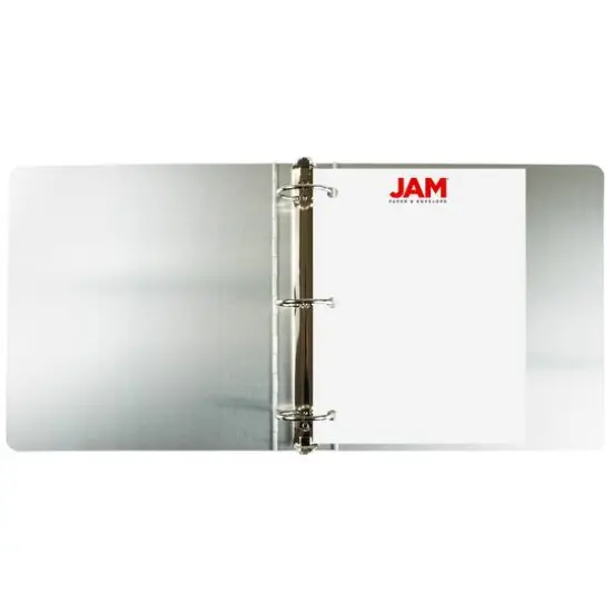 JAM Paper 2" Silver Aluminum 3-Ring Binder {6}