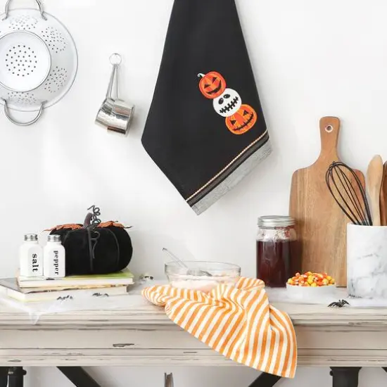 DII&reg; Jack O' Lantern Dishtowel Set {4}