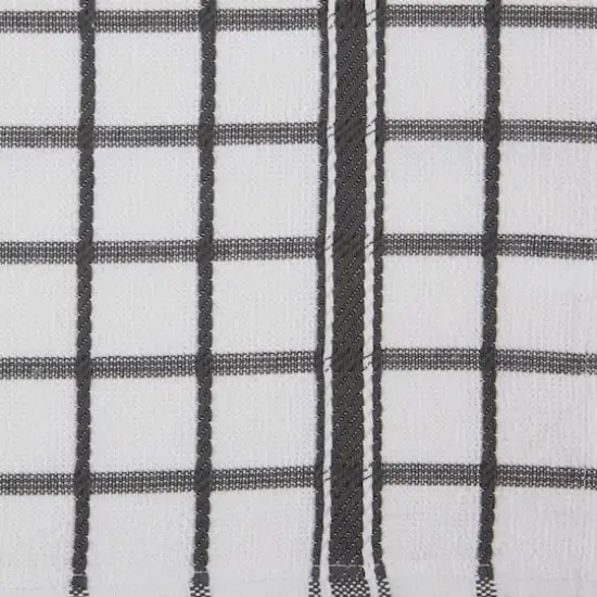 DII&reg; Mineral Gray Windowpane Terry Dishtowels, 4ct. {5}