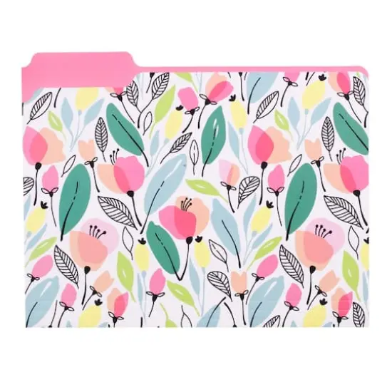 Steel Mill & Co.&reg; Pink Poppy File Folders, 9ct. {1}