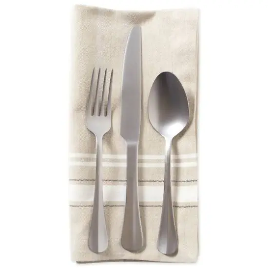 DII&reg; French Stripe Cloth Dinner Napkins, 6ct. White {10}