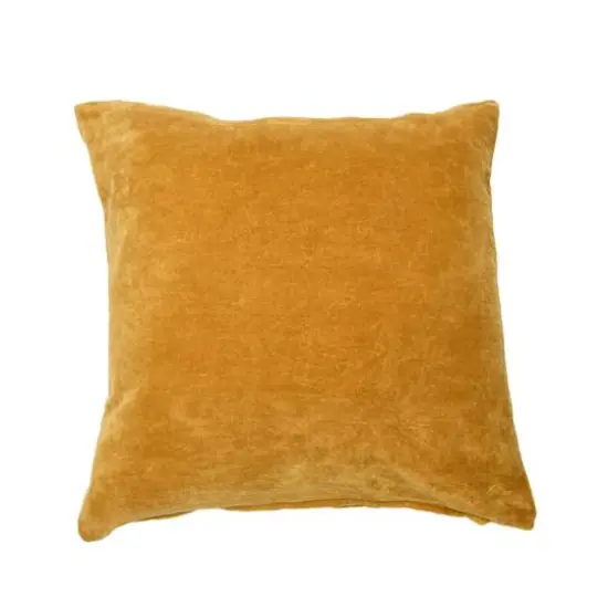 Hello Honey&reg; Orange Square Velvet Knife Edge Pillow Cover {1}