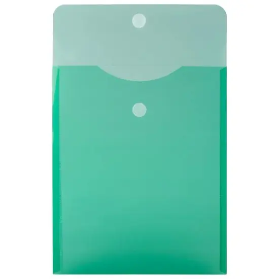 JAM Paper VELCRO&reg; Closure 9.75" x 11.5" Open End Envelopes, 12ct. Green {4}