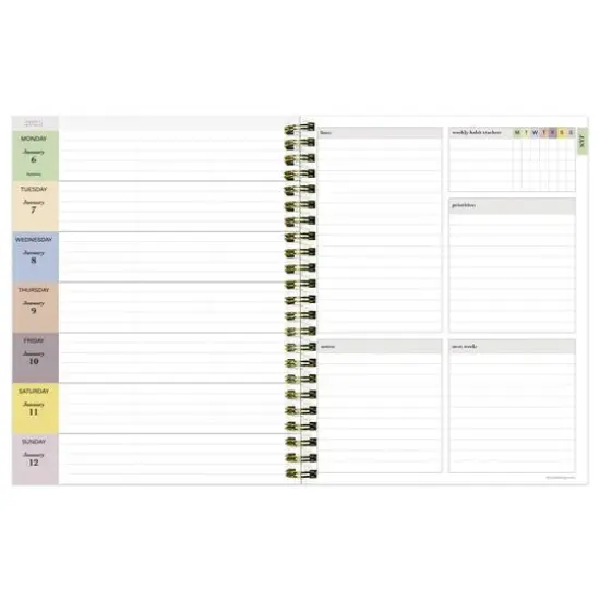 TF Publishing 2025 Medium Lotus Weekly Monthly Spiral Planner {4}