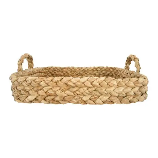 Hello Honey&reg; Brown Decorative Handwoven Seagrass Tray {6}
