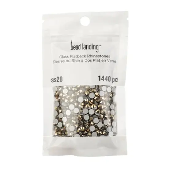 SS20 Glass Flatback Rhinestones by Bead Landing™ Metallic Gold {4}