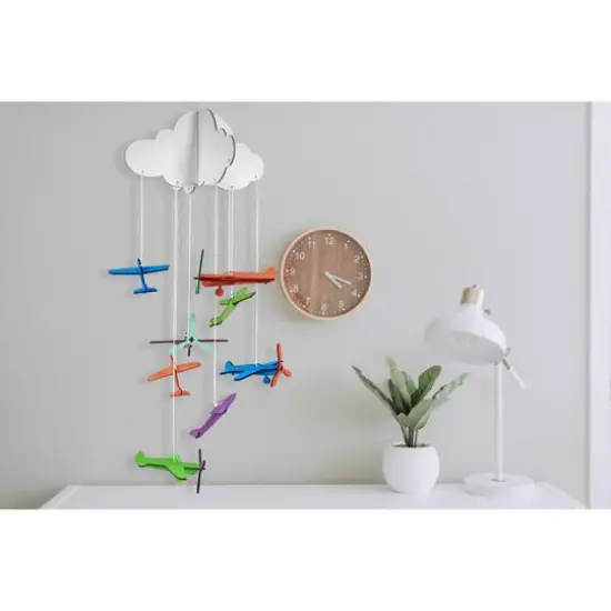 Leisure Arts&reg; Airplane Wood Mobile {4}