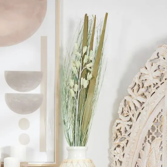 40" Green Floral Bouquet Branch Natural Foliage with Grass Stems {3}