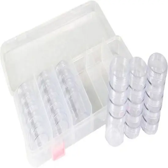 Everything Mary Large Plastic Bead Storage Box with 28 Jars {7}