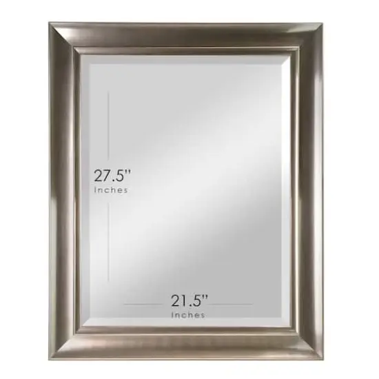 Head West Brushed Nickel Framed Wall Mirror - 35" x 29" {7}