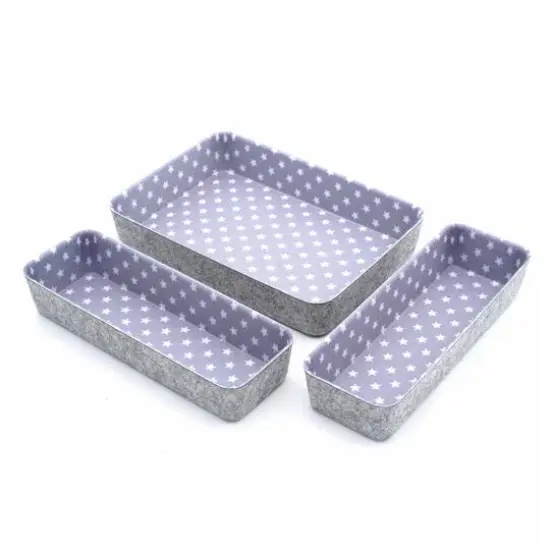 Welaxy Felt 3 Piece Stars Drawer Organizer Set {4}