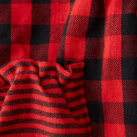 DII&reg; Gingham Print Apron Red and Black {4}