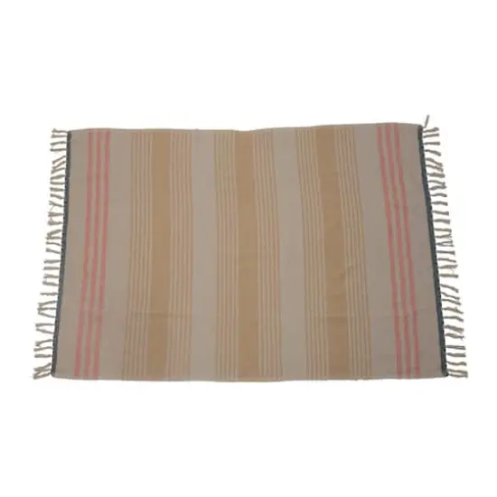 Hello Honey&reg; Yellow & Pink Striped Recycled Throw {1}