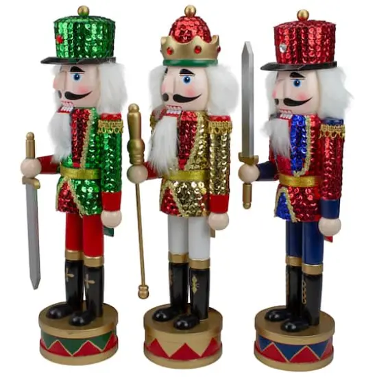 14" Sequin Jacket Christmas Nutcracker Set {4}