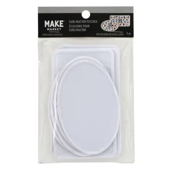 Rectangle & Oval Sublimation Patches, 8ct. by Make Market&reg; {3}