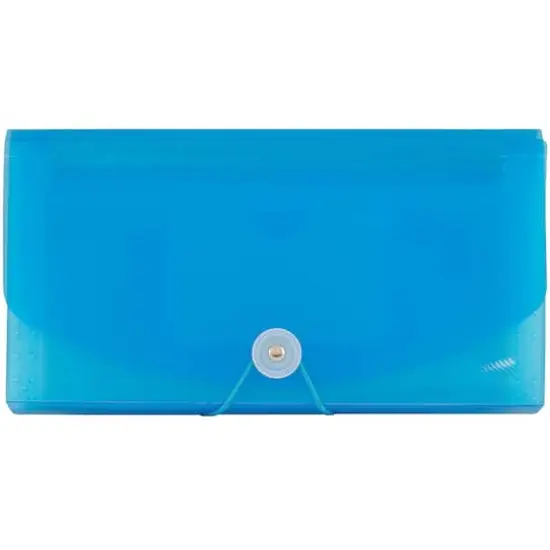 JAM Paper 13 Pocket Plastic Accordion FolderBlue {1}