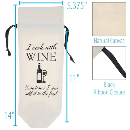 Personality Case&trade; Cooking Canvas Wine Bag {5}