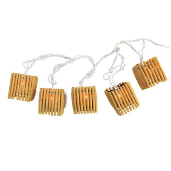 10ct. Tiki Bamboo Lantern Garden Patio String Lights {6}