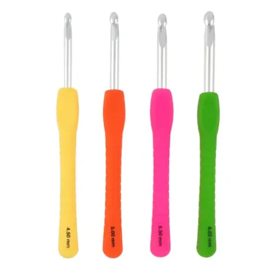 Ergonomic Aluminum Crochet Hook Set, G-J by Loops & Threads&reg; {1}