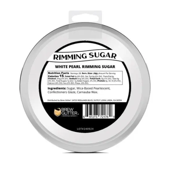 Bakell&reg; Brew Glitter Rimming Sugar White {7}