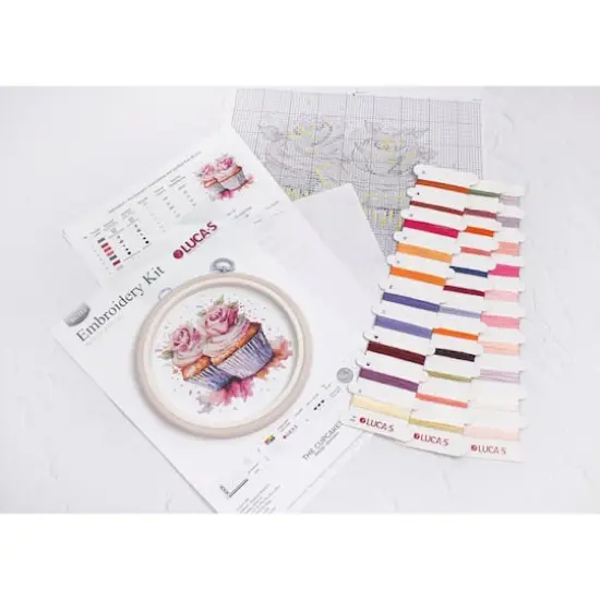 Luca-S The Cupcakes Counted Cross Stitch Kit with Display Hoop {5}