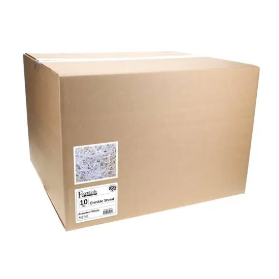Essentials by Leisure Arts Crinkle Shred Box, 10lb. Assorted White {5}
