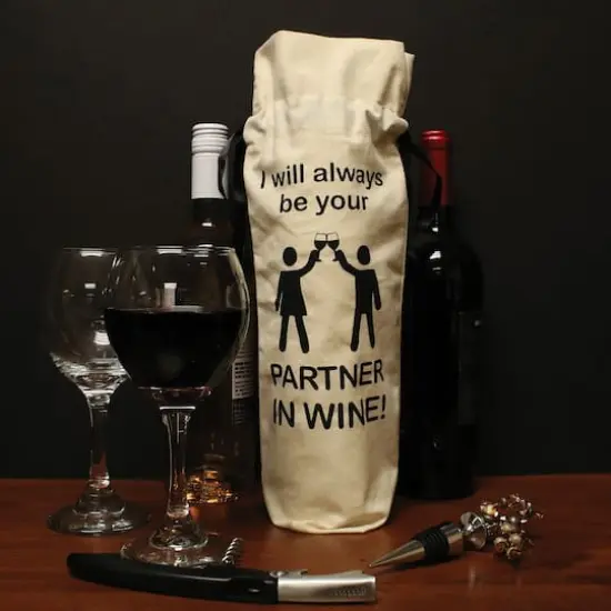 Personality Case&trade; Partners Canvas Wine Bag {3}