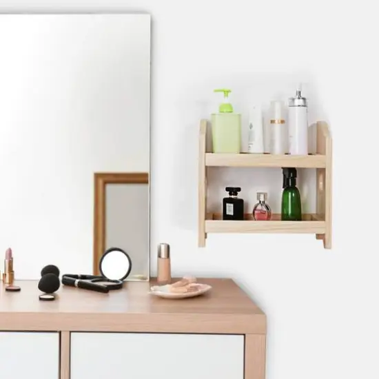 NEX&trade; 2-Tier Wood Spice Rack Countertop Organizer Light Natural Brown {8}