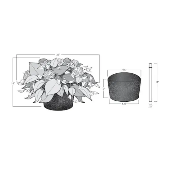 Haute Decor 22" Hydrangea Urn Filler with Adjustable Height Set Green/White {6}