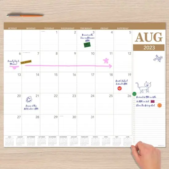 TF Publishing 2023 - 2024 Professional Large Desk Pad Monthly Blotter Calendar {3}