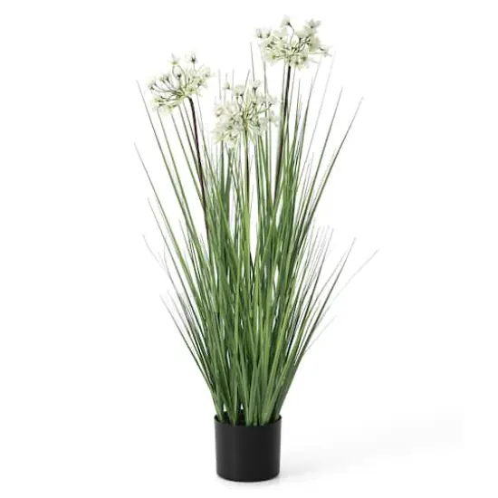Glitzhome&reg; 3.25ft. Faux Onion Grass Plant in Pot {1}